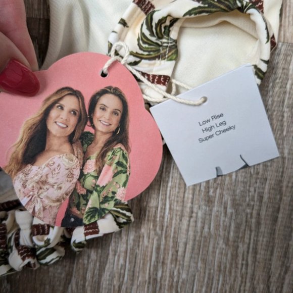 NWT Agua Bendita x Target Tropical Palm Trees Cheeky Bikini Bottom Large - Picture 6 of 9